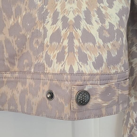 Paolo Santini Cropped Jacket Animal Print Size 12 - Picture 7 of 11
